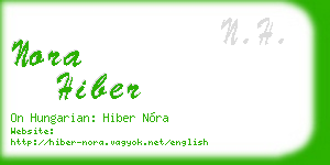 nora hiber business card